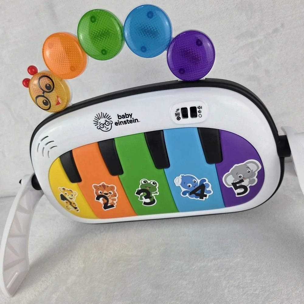 Baby Einstein Kickin Tunes Piano with Legs 4 Language Tummy Time Tested